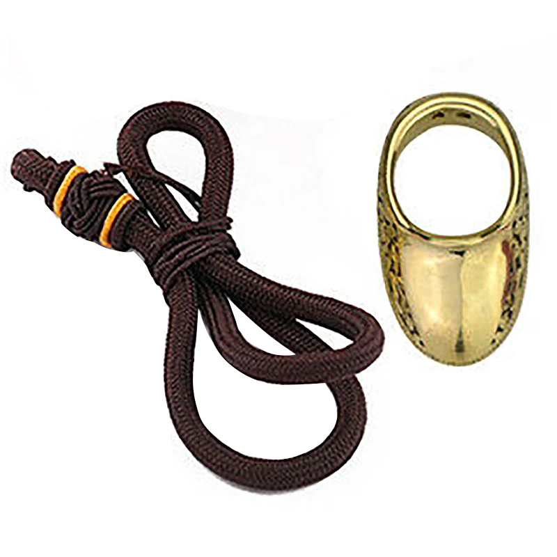 Латунный протектор для пальцев ручной работы с традиционным луком и кольцом