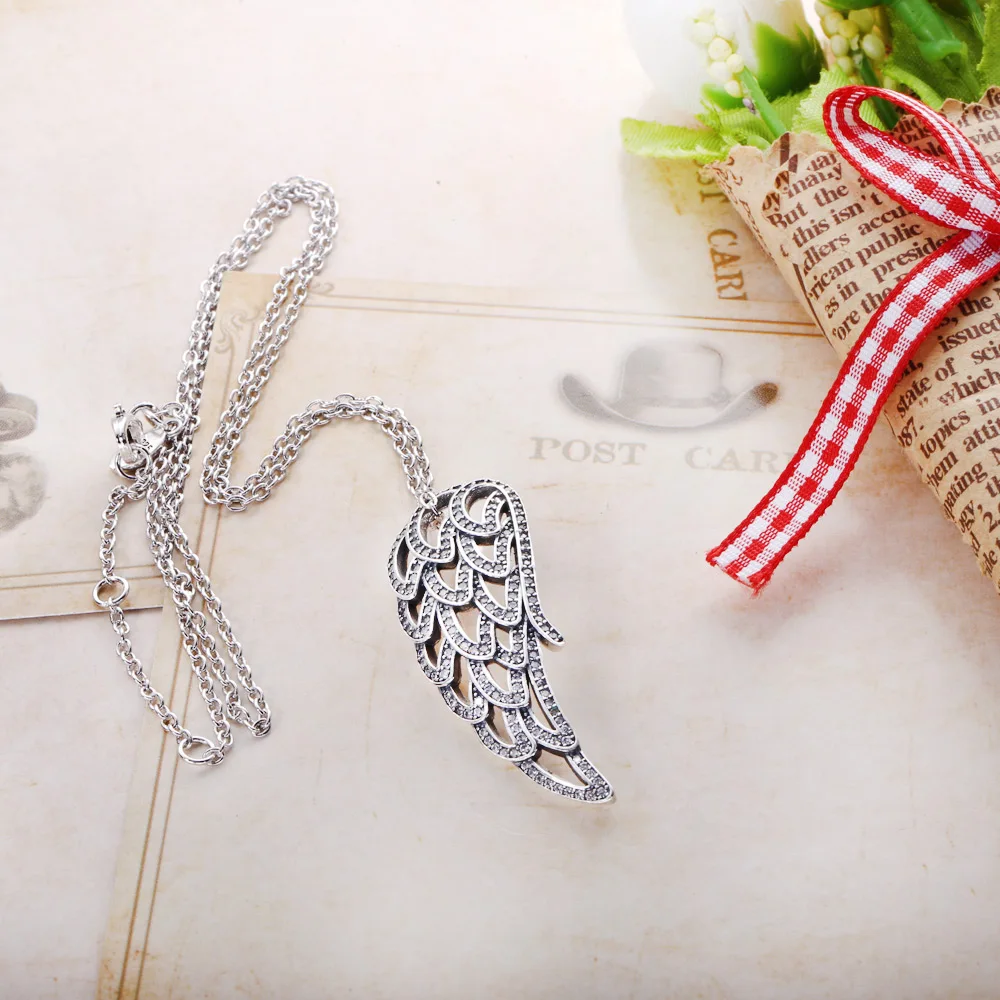 Moonmory европейский стиль Крыло ангела ожерелье подлинное серебро 925 пробы подвеска