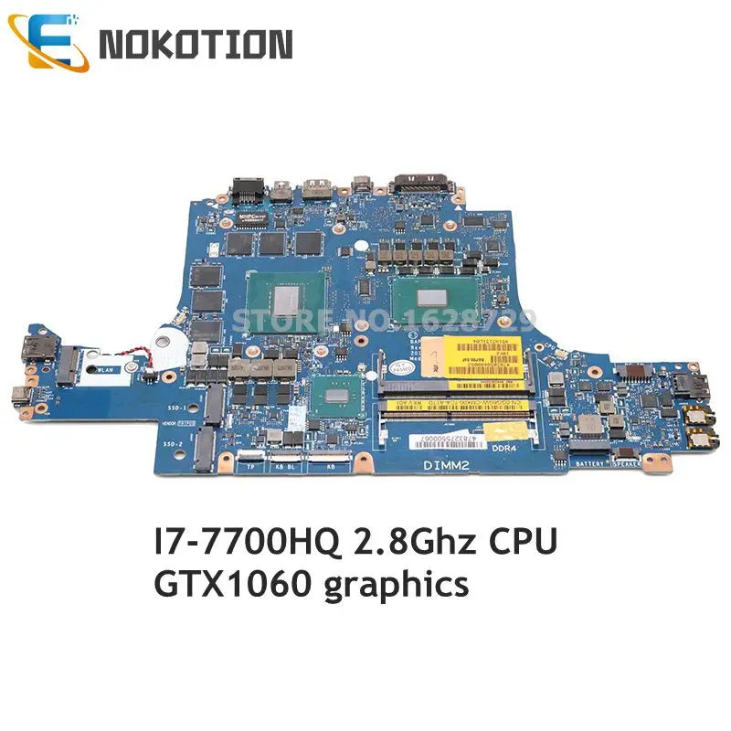 Материнская плата NOKOTION для ноутбука Dell Alienware 13 R3 3 дюйма I7 7700HQ CPU GTX1060 CN 0GG6GW GG6GW