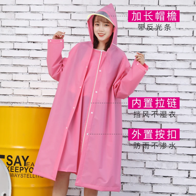 

Long Raincoat Poncho Waterproof Fabric Thick Women Rain Jacket Hiking Windbreaker Raincoat Motorcycle Regenpak Rain Gear AC50RC
