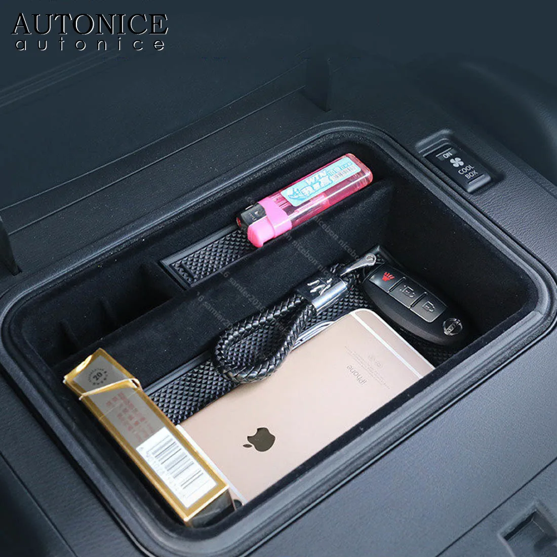 Черный ящик для хранения подлокотника ABS Накладка Nissan Patrol Y62 Armada Infiniti QX80