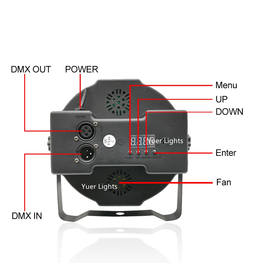 1 шт./лот светодиодные прожекторы Par 36X3W RGB сценические DMX512 подходит для дискотеки