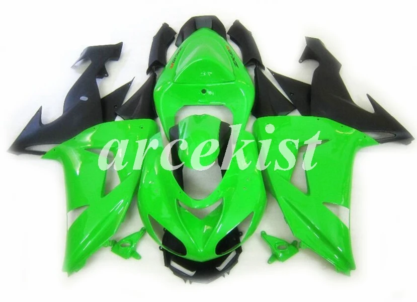 

4 Gifts New ABS Motorcycle Full Fairings kit Fit For Kawasaki Ninja ZX-10R ZX10R 2006 2007 06 07 Custom Green