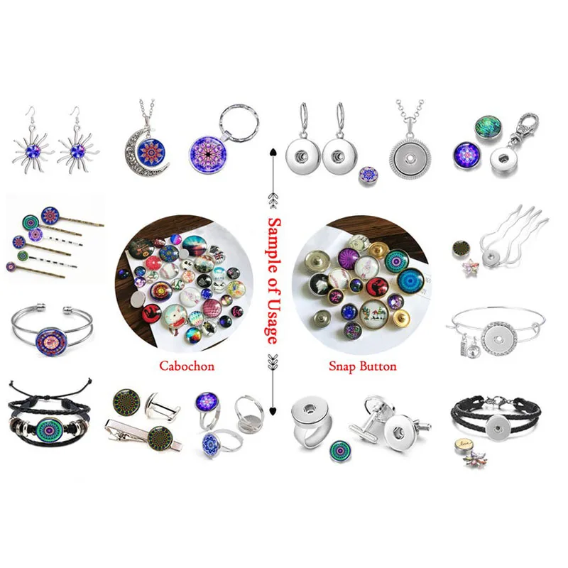

2021 New Year Beauty Colorful Flower Pattern Square Handmade Photo Glass Cabochons Glass Dome Cover Pendant Cameo Settings
