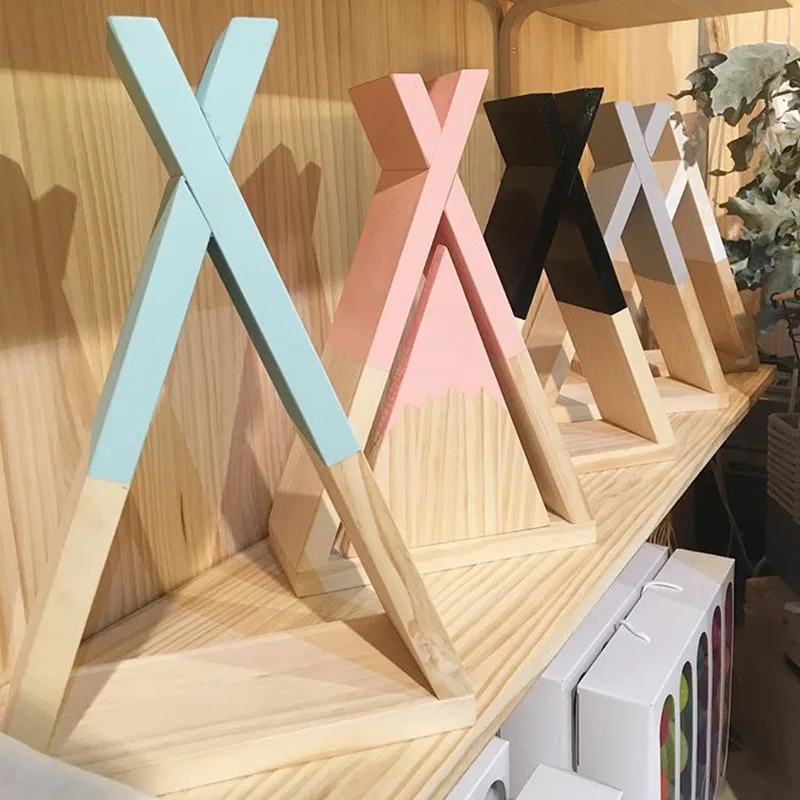 Настенная деревянная полка в скандинавском стиле декоративный стеллаж для