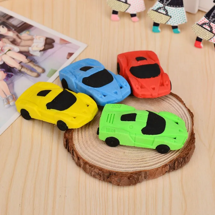 20 Pcs Creative Sports Car Eraser Cute Creative Stationery Factory Direct Novelty Erasers Art Supplies Student Gift Students