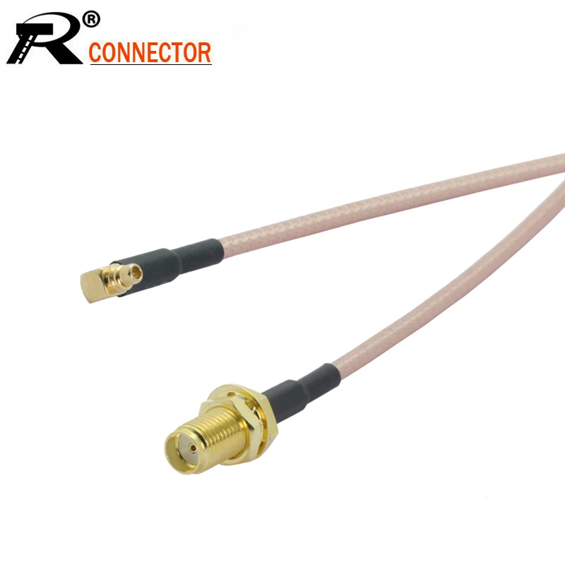 22 шт./лот SMA женский переборка к MMCX Мужской правый угол РЧ кабель в сборе RG316 Pigtail 26