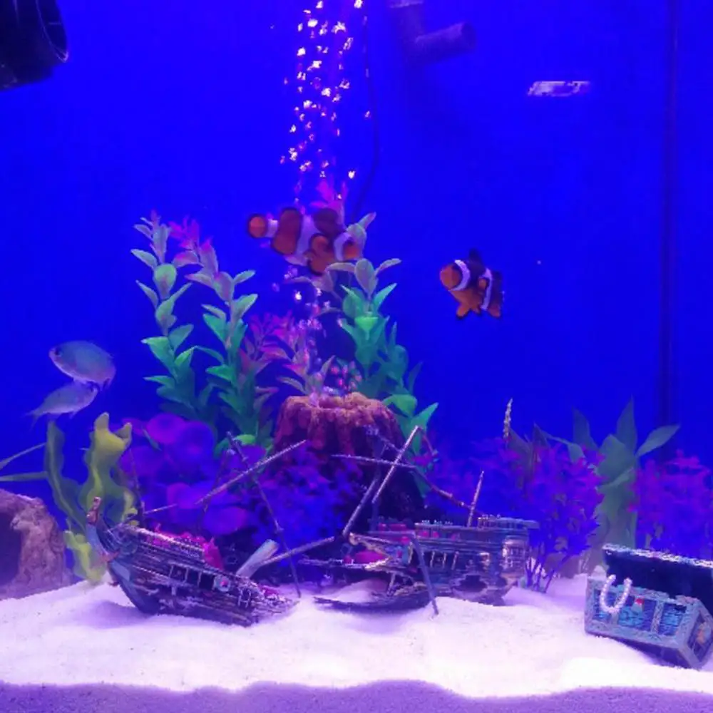 Садок для рыбы аквариумное украшение развалины лодка парусная Звездного