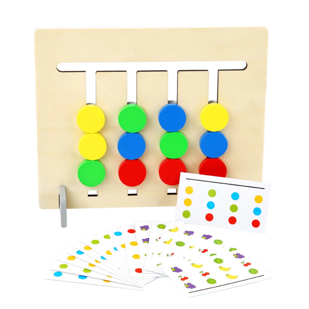 Цветные фрукты двусторонняя игра развивающие игрушки с логическим