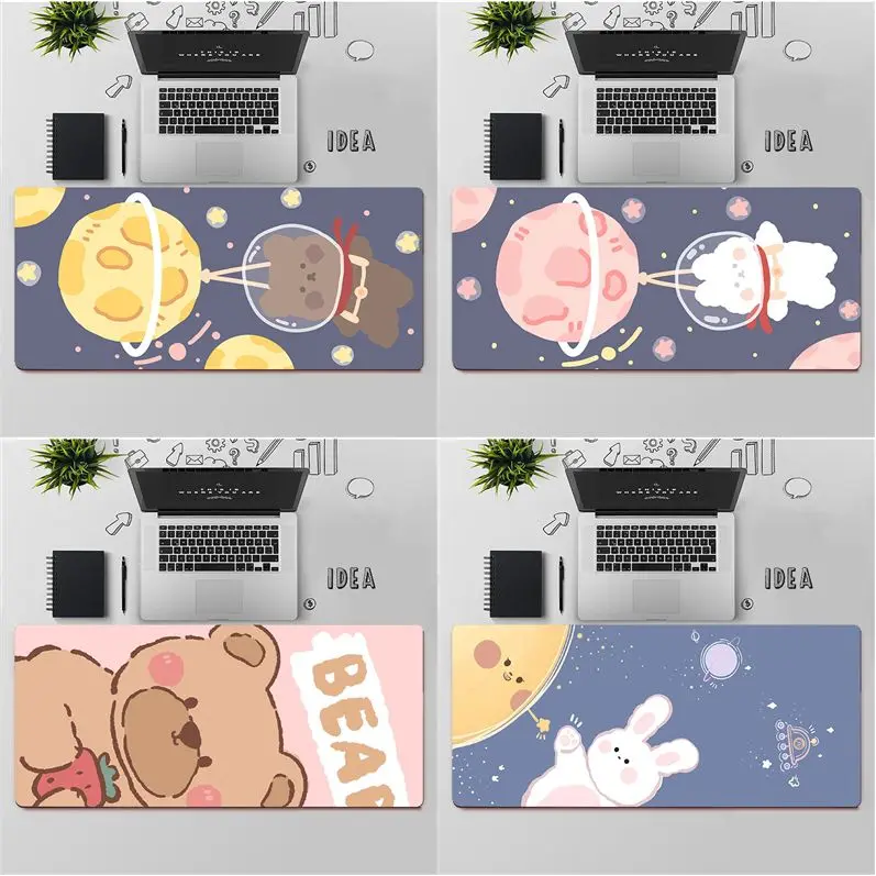 

FHNBLJ Top Quality kawaii Cute Bear Rabbit Natural Rubber Gaming mousepad Desk Mat Free Shipping Large Mouse Pad Keyboards Mat