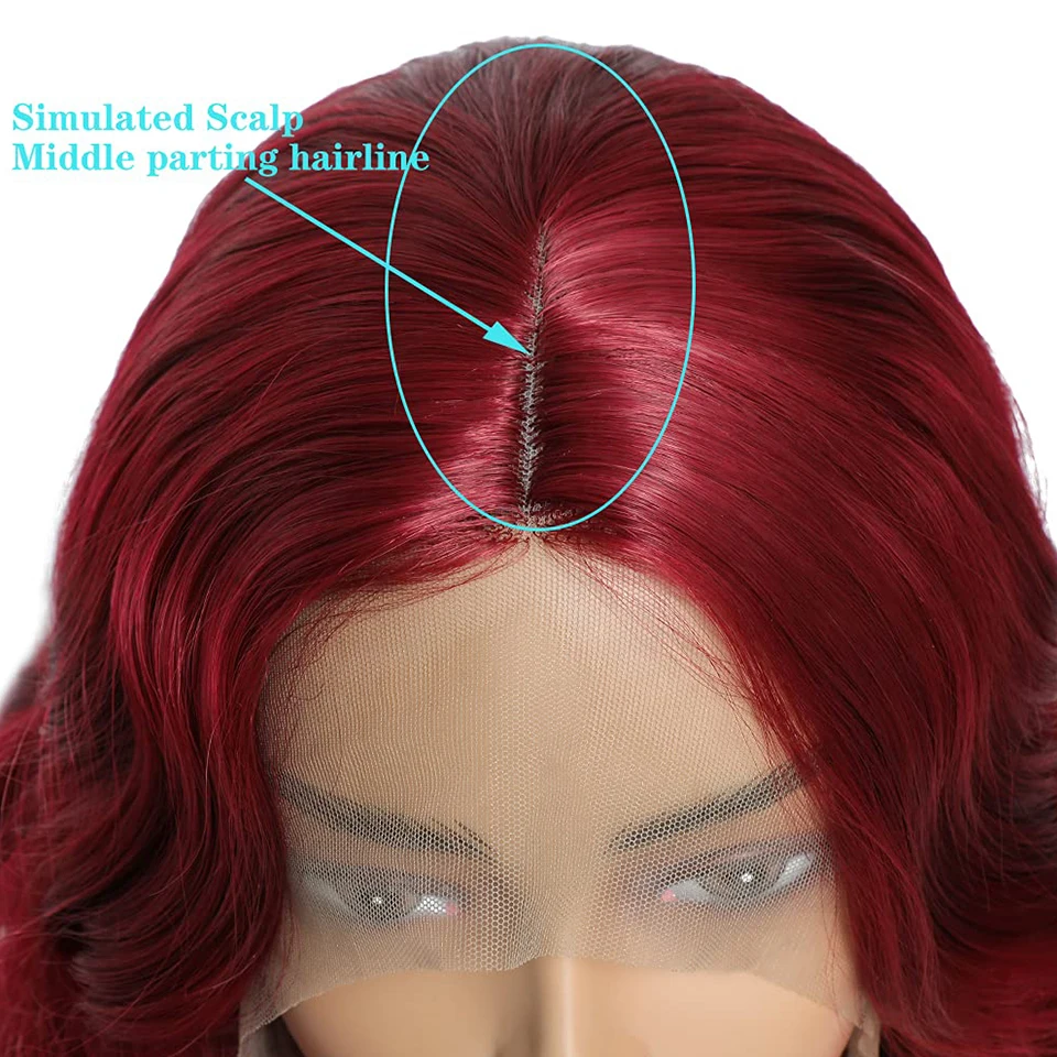 Парики на сетке спереди бордовый парик 26 дюймов длинные волнистые кудрявые смеси