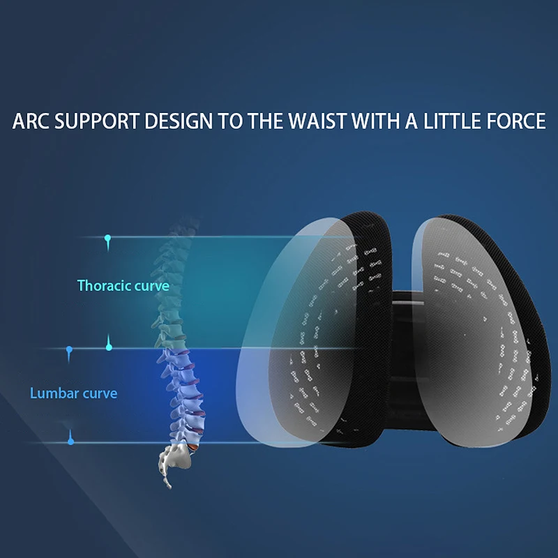 

Universal Car Back Support Chair Massage Lumbar Support Waist Cushion Ventilate Cushion Pad for Car Office Home