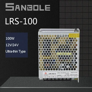 LRS-100-24 Switch Power Supply AC/DC With Aluminum Shell Conductive Safer Short Circuit Protection Led Driver Transformer