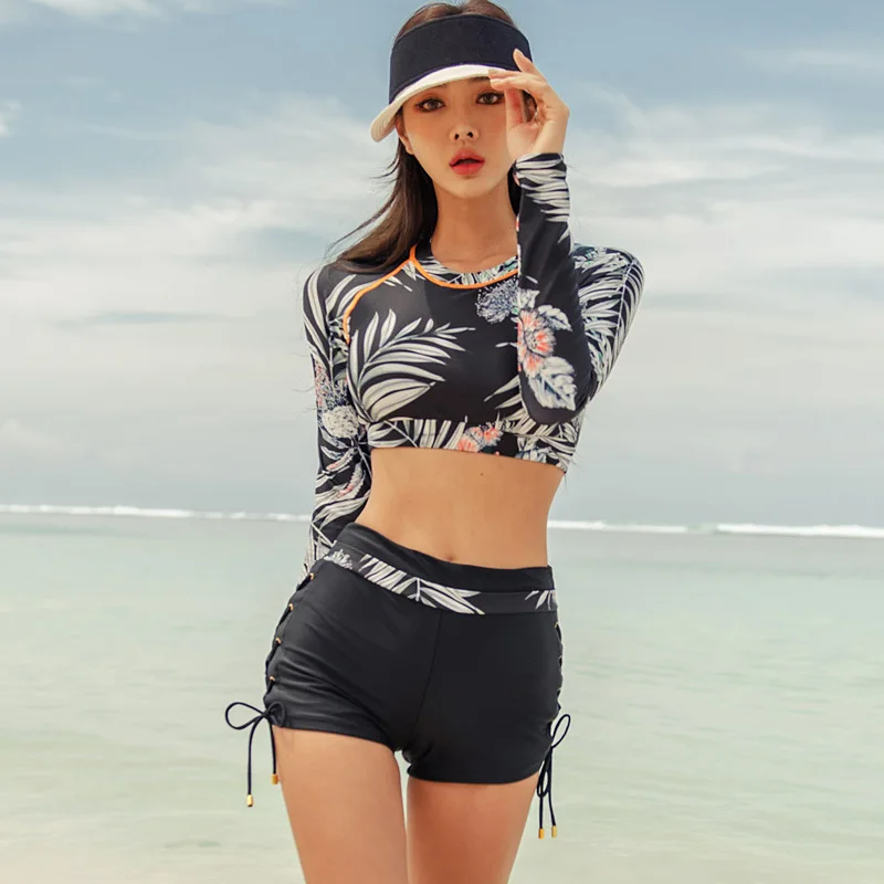 

2020 New Two-Piece Swimsuits Womens Long-Sleeve Set Diving Surfing Swimwear Swimsuits /30