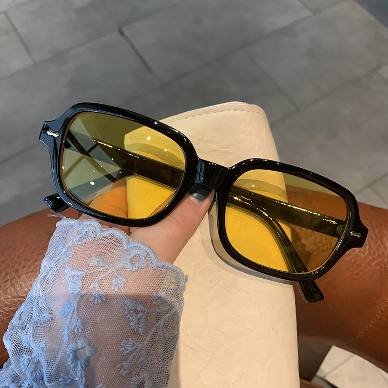 

rectangle futuristic rivet sunglasses women men 2022 brand desiigner ladies fashion sun glassses vintage oculos de sol feminino