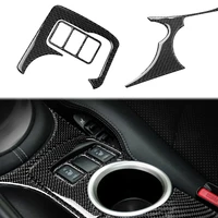 3pcs for nissan 370z 2009 2020 car center console water cup holder panel cover trim stickers automotive interior accessories