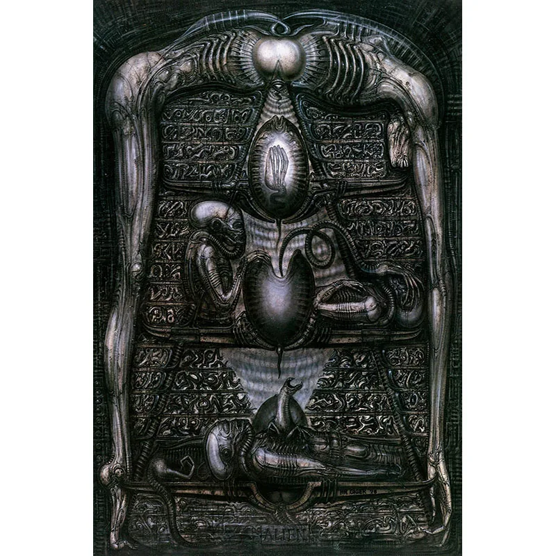 H.R. Гигер фантастической художественной постер с изображением чужого