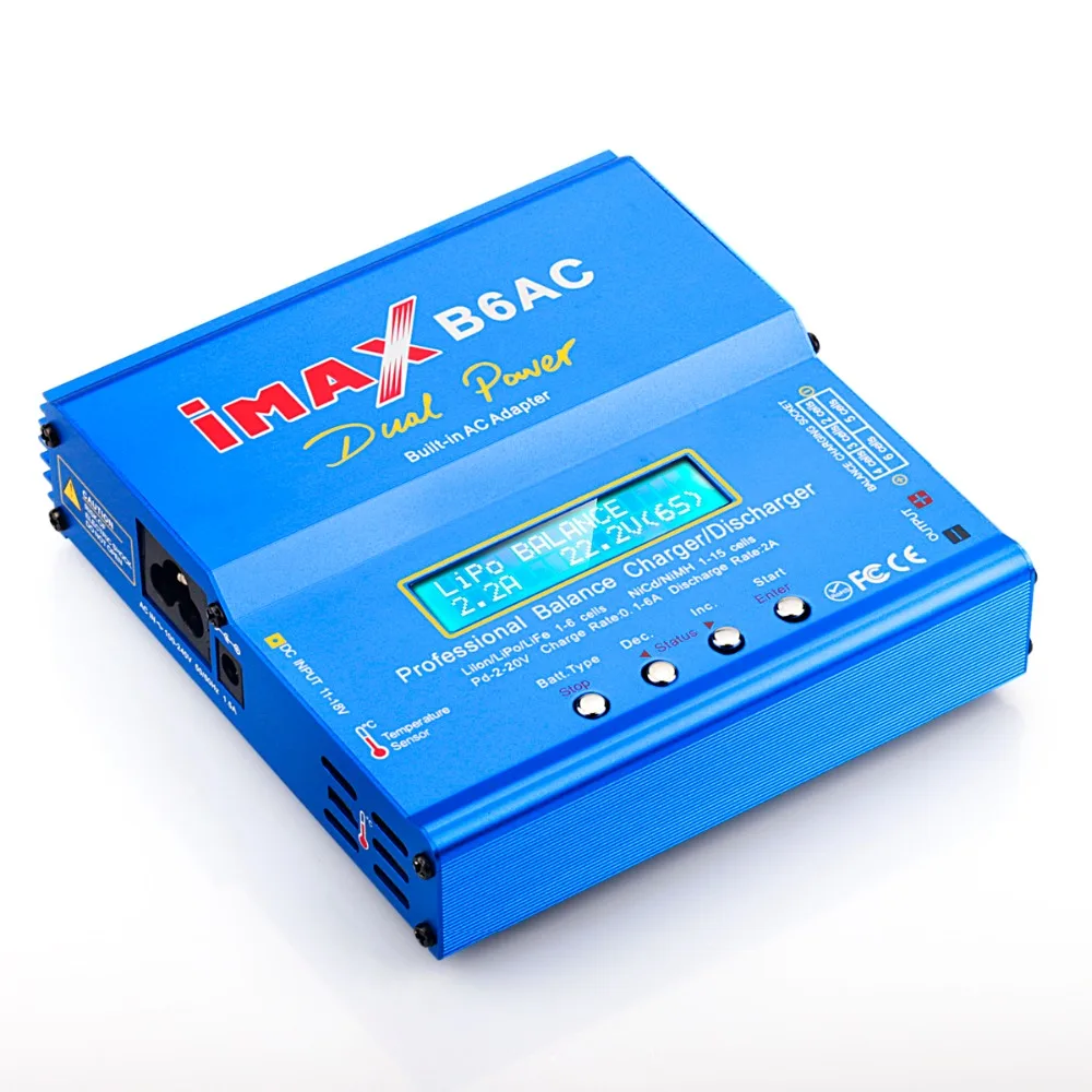 HTRC iMAX B6 AC 80 Вт B6AC RC зарядное устройство 6A двухканальный баланс зарядное устройство Li-Ion Nimh Nicd Lipo батарея цифровой ЖК-экран Dis зарядное устройство