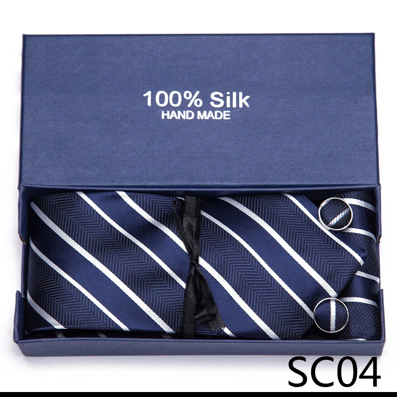 

Mix Colors Nice Handmade High Grade 7.5 cm Wedding Present Necktie Set Tie Box Men Suit Accessories Abraham Lincoln's birthday