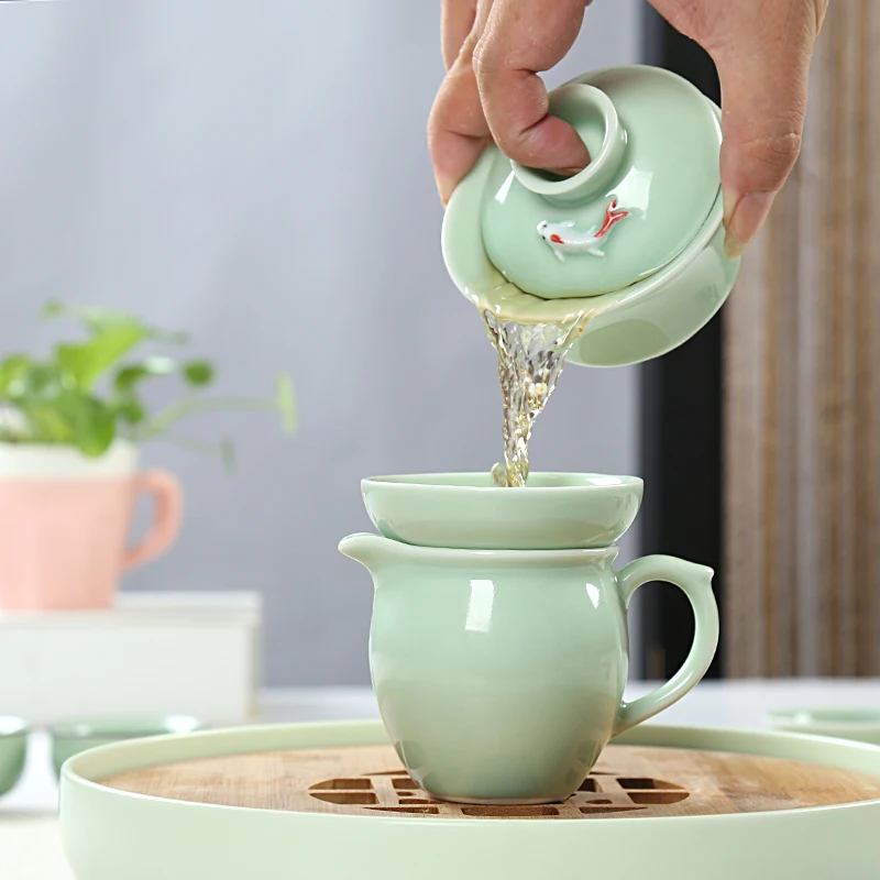 Керамический чайный набор Longquan Celadon аквариум горшок кунг фу миска чайная чашка |cup
