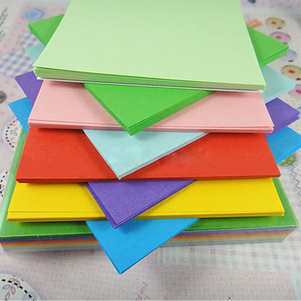 Mix Scrapbooking Double Sided Hobby Origami Handmade Square Handcraft 10CM Paper Color 100Pc Hand Sheets Colorful Decoration | Дом и сад