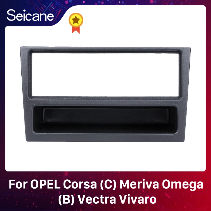 Seicane 1 Din Car Radio Fascia for OPEL Corsa (C) Meriva Omega (B) Vectra Vivaro Stero Surroud Panel CD Audio Frame Trim Kit