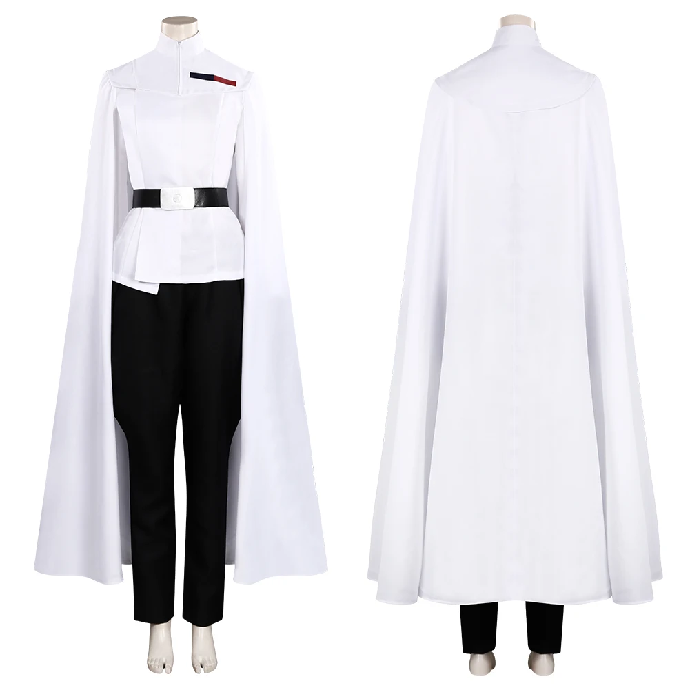 

Jedi Knight White Uniform Cosplay Costume Adult Top Pant Uniform Cape Suit For Halloween Carnival Party