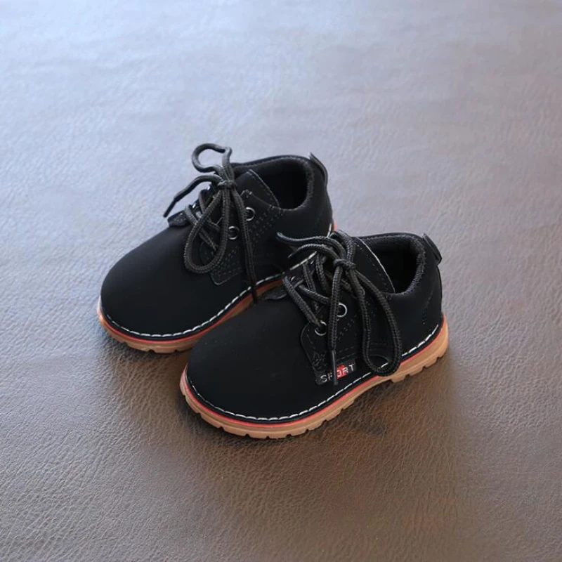 Классические детские ботинки в британском стиле кожаная обувь для мальчиков