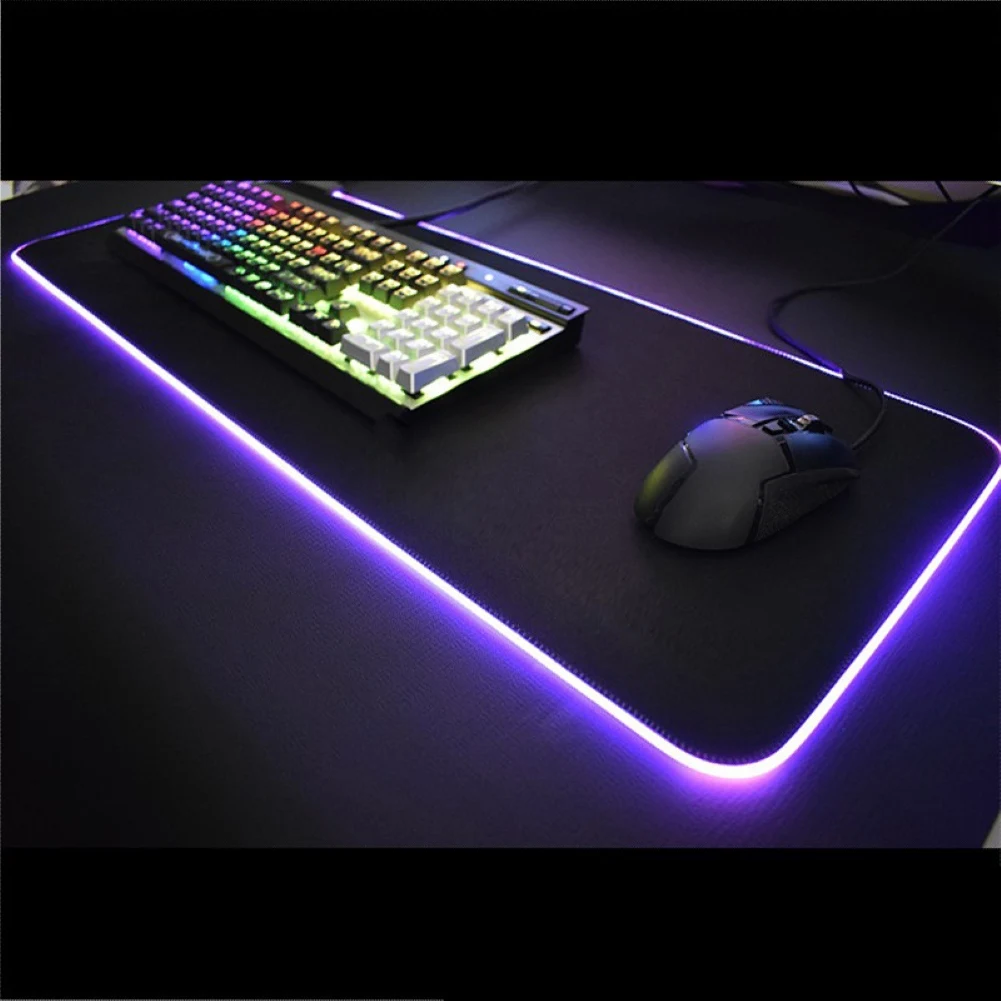 Противоскользящий коврик для мыши светящийся RGB светодиодный светильник
