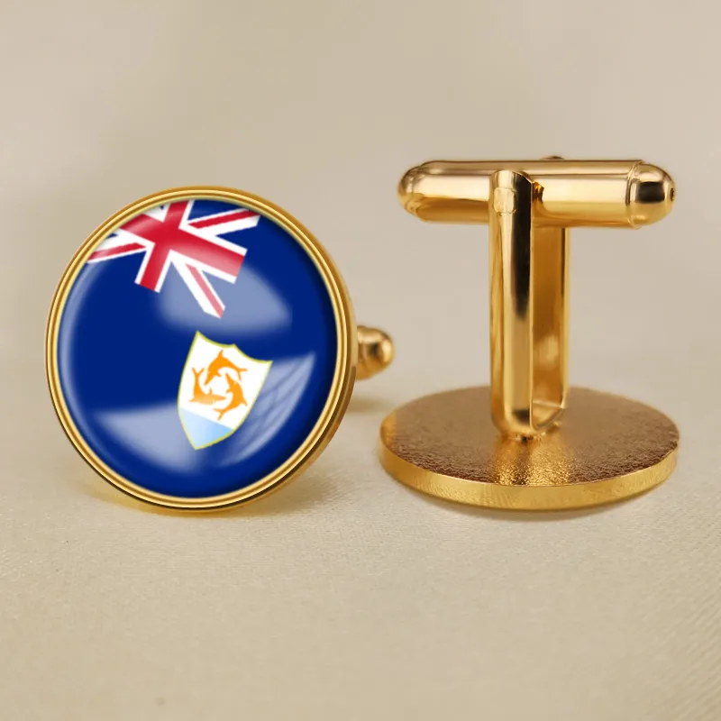 

Coat of Arms of Anguilla Map Flag National Emblem Cufflinks