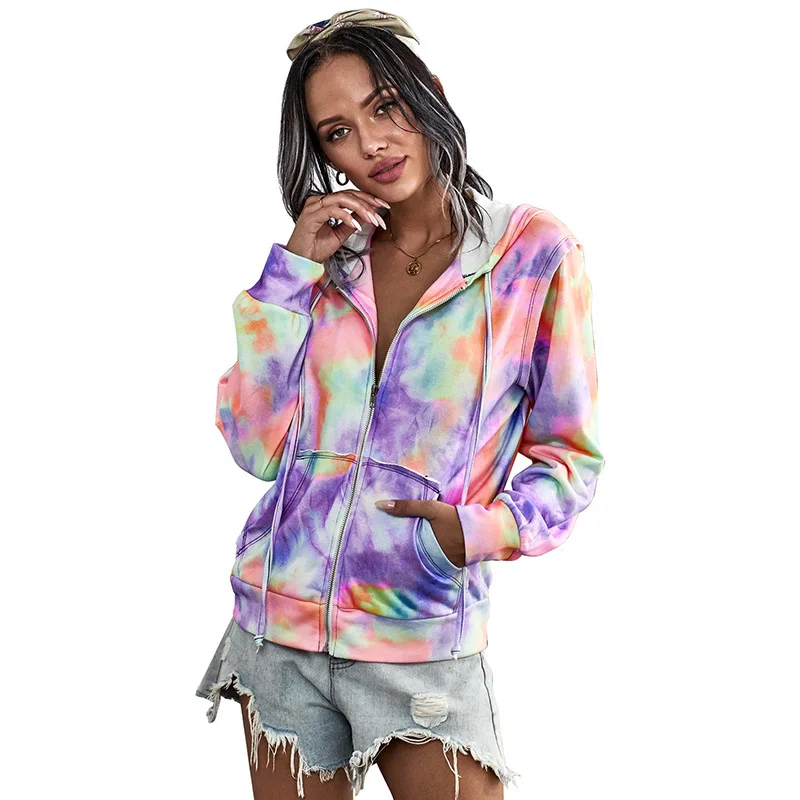 

ZCSMLL Hooded Long Sleeve Sweatshirt Vintage Printing Korean Fashion 2021 New Autumn Winter Loose Women Tops Tide