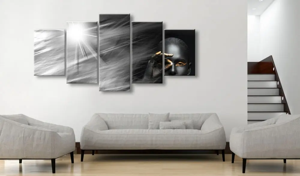 

Gold Eye Home Wall Decoration Five Piece Set Canvas Printing Drawing Living Room