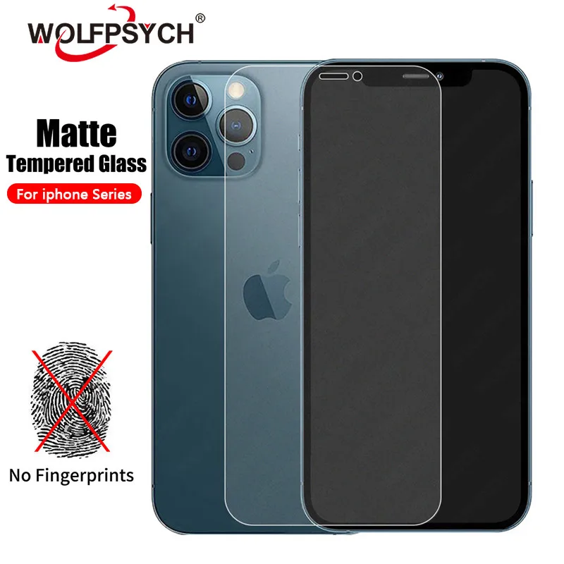 Матовое закаленное стекло для iPhone 11 12 Pro Max 6 7 8 Plus защитная пленка экрана iphone X XR XS
