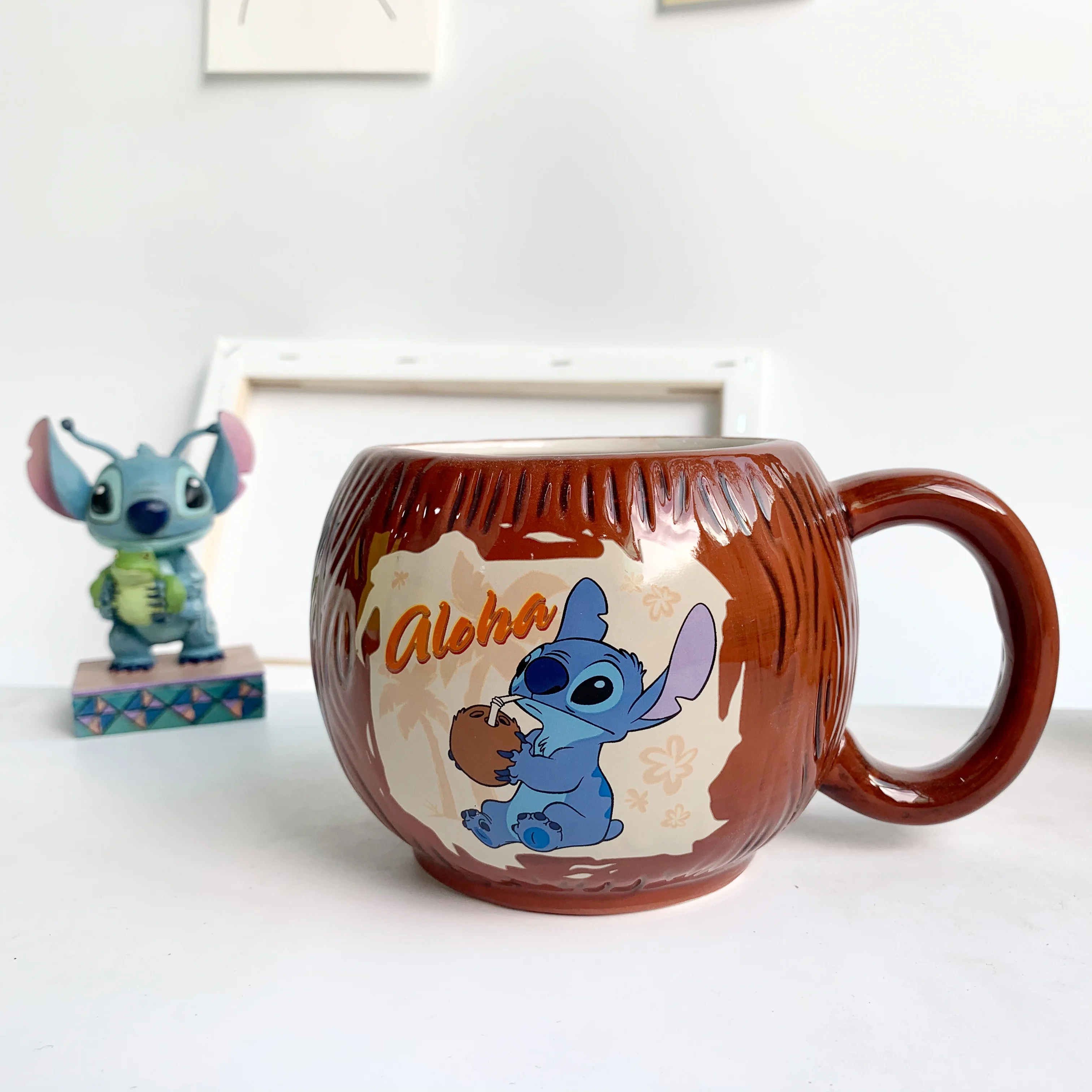 400ML 3D Painted Water Cup with Scepter Handle Coffee Milk Tea Breakfast Ceramic Mug Home Office Collection | Мать и ребенок