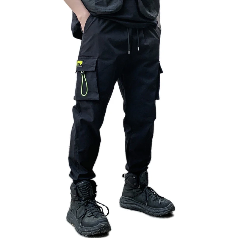 

Брюки-карго мужские рваные с карманами, спортивные Джоггеры в стиле хип-хоп, брюки-карандаш до щиколотки, модные легкие штаны в стиле панк