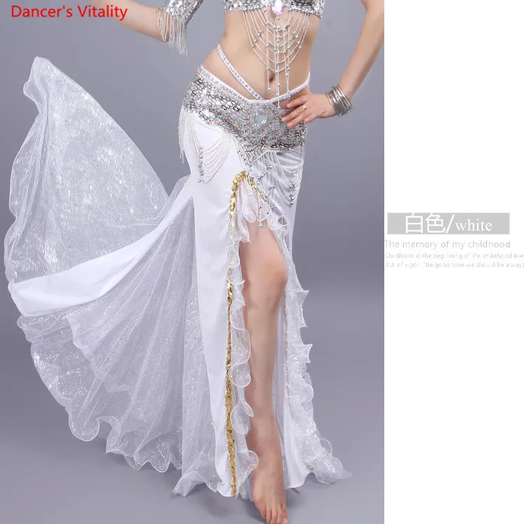 новый сексуальный женский танец живота юбка сплит фиолетовый красный белый