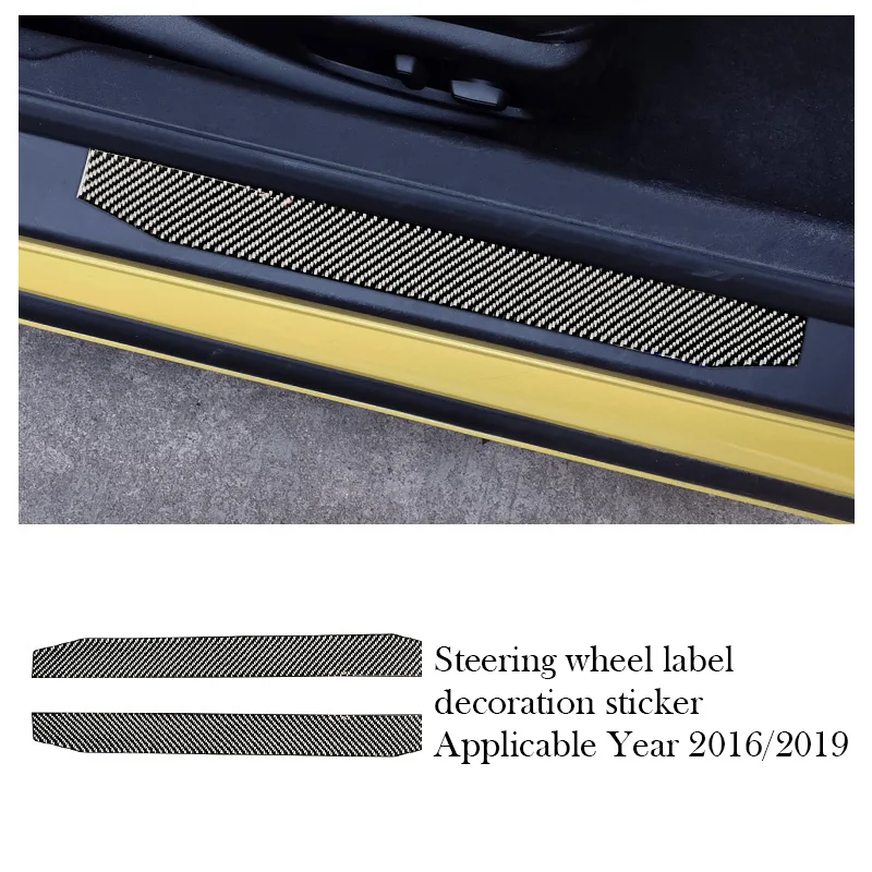 

Наклейка на дверной порог из углеродного волокна для Chevrolet Camaro, 2016, 2017, 2018, 2019