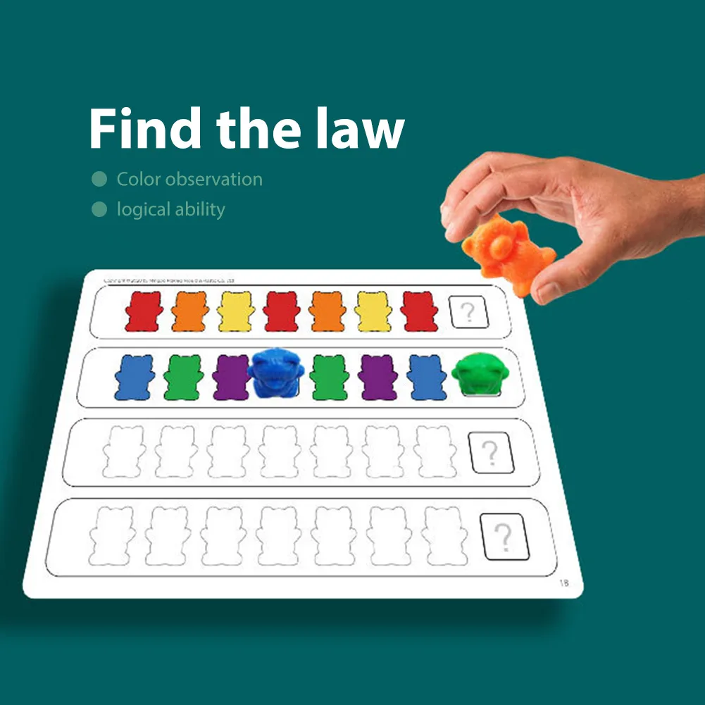 

Bear Weights Set Counting Color Separation Cognition Learning Funny Montessori Teaching Aids Early Education Toy For Toddlers