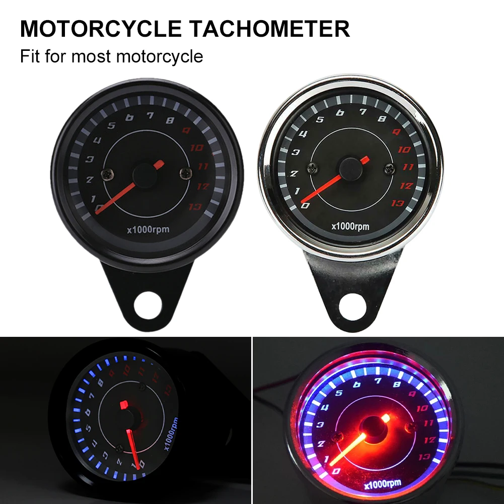 

Wholesale 0-13000RPM Digital Electronic Induction with LED Backlight Universal for 4 Stroke Motorcycles Tachometer Gauge