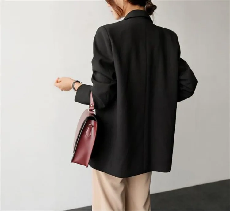

Spring Autumn 2020 New Fashion Korean Women Casual Short Sleeve Suit Black Jacket Women Blazer