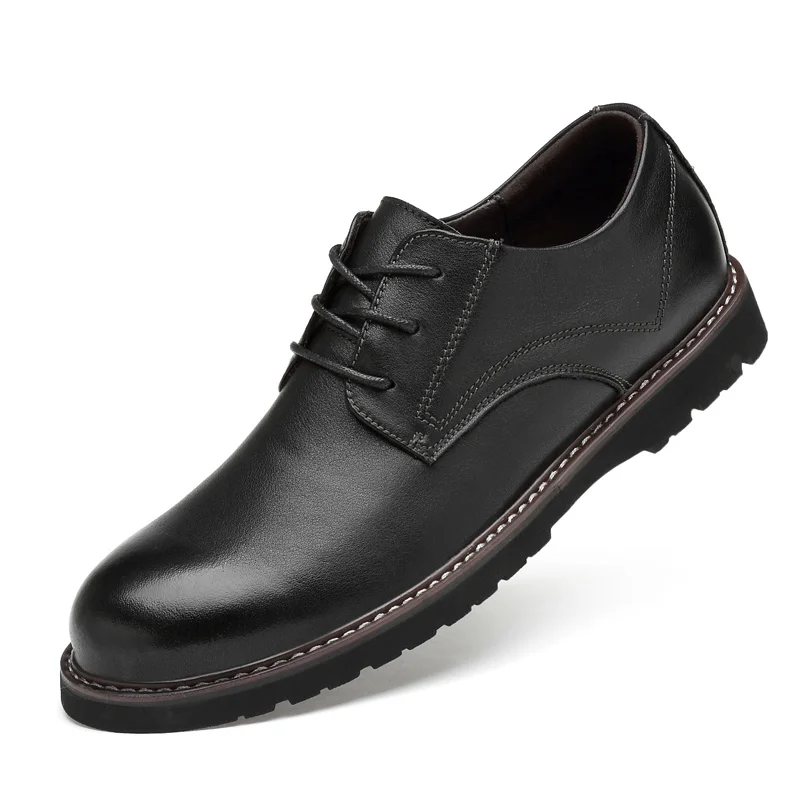 

Mens Oxfords Shoes Genuine Leather Dress Shoe Male Wedding shoe social chaussure homme Brown Office Formal Shoe Plus Size