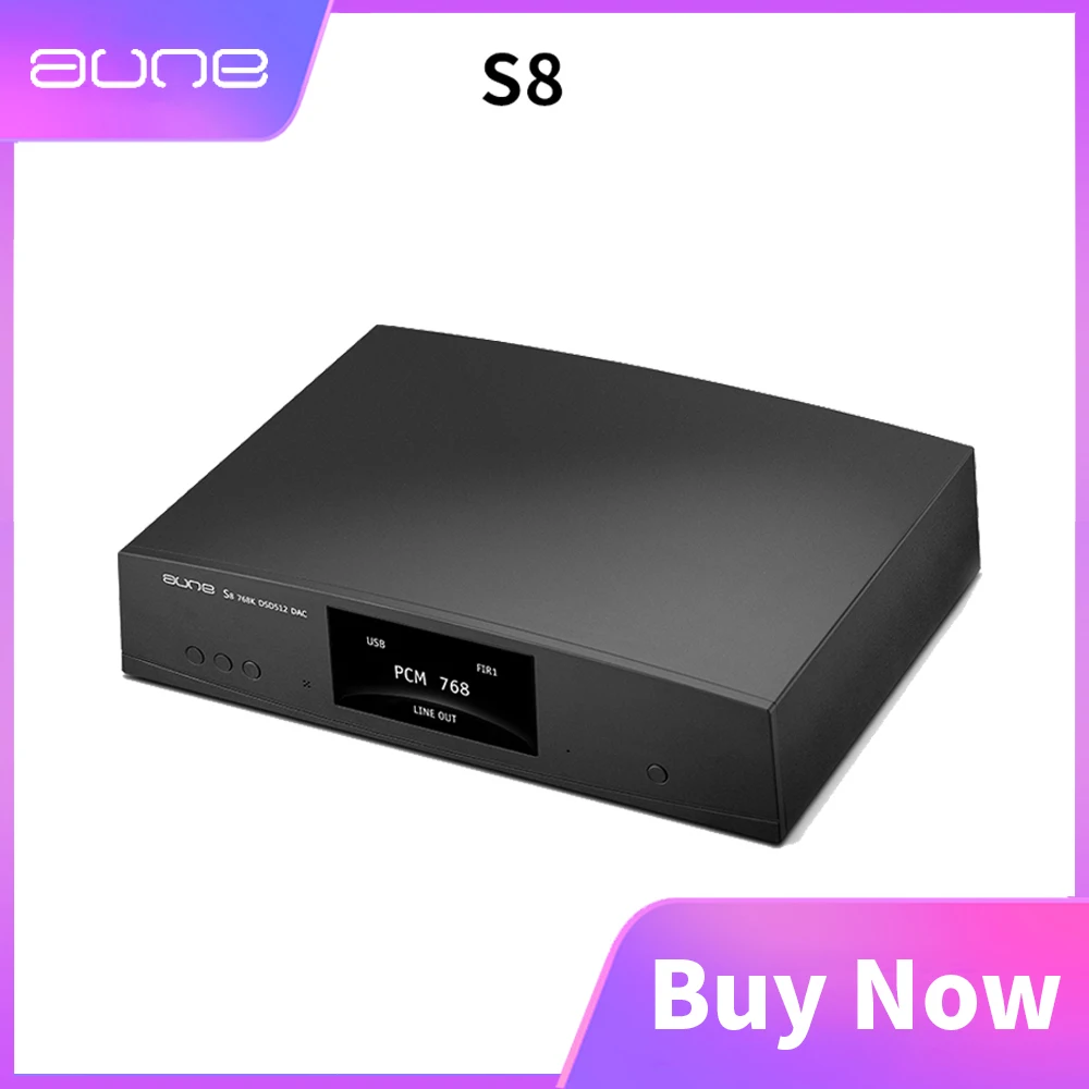 

AUNE S8 USB DAC полная инновация, низкий уровень шума PLL true ES9038PRO ASRC Чип декодер 32 бит/768k DSD512