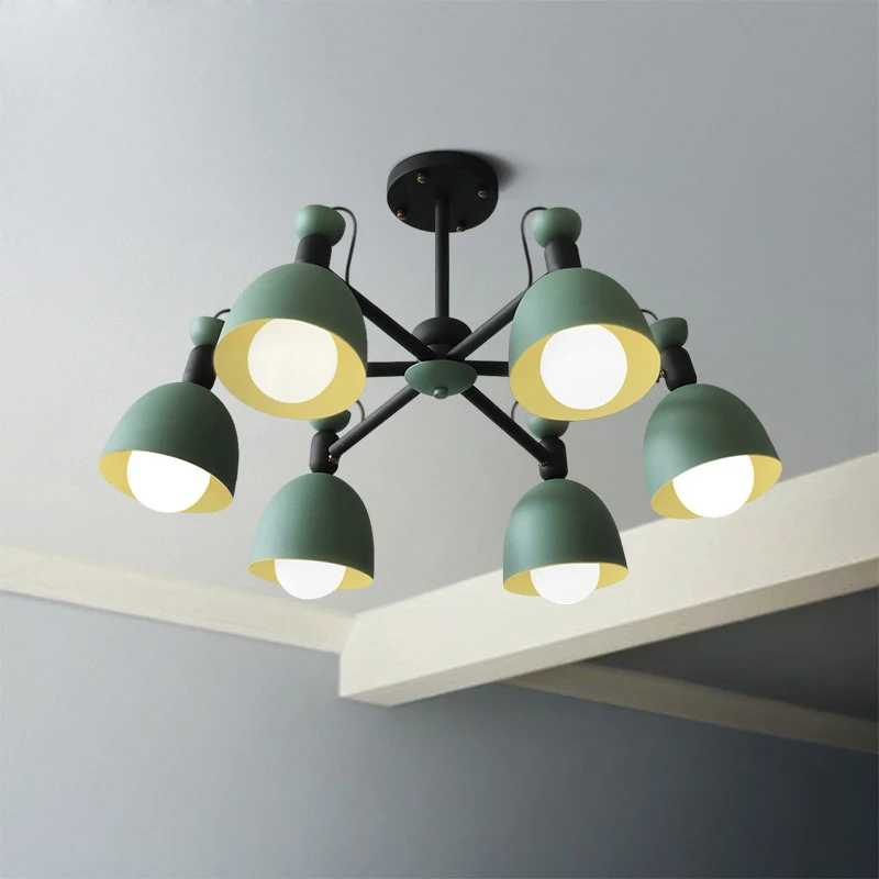 Современная Минималистичная металлическая люстра E27 универсальные светодиодные