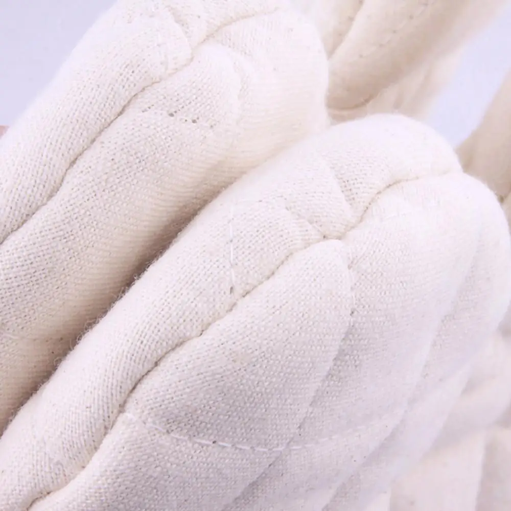 

1 Pair Kitchen Microwave Glove Houshold Non-slip Cotton BBQ Oven Baking Gloves Heat Resistant Kitchen Potholders Oven Mittens