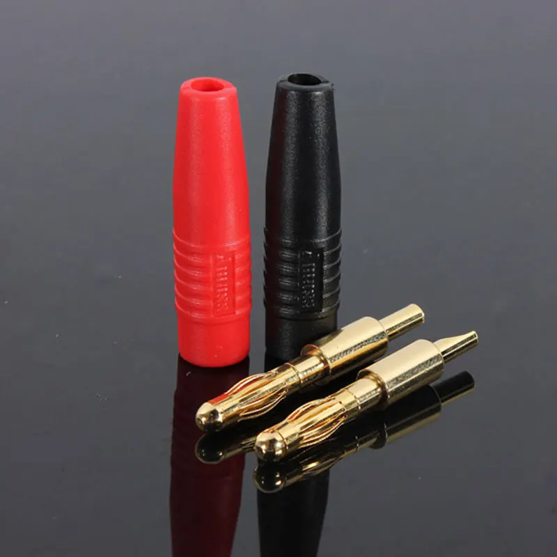 4 шт Новые мм вилки Позолоченные музыкальные спикер кабель провода Pin банан