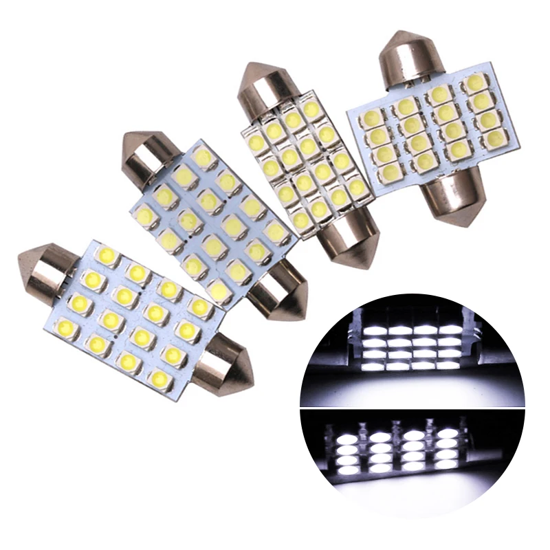 1 светодиодный светодиод C5W 31 мм 36 39 41 3528 16SMD гирлянда купольсветильник свет C10W