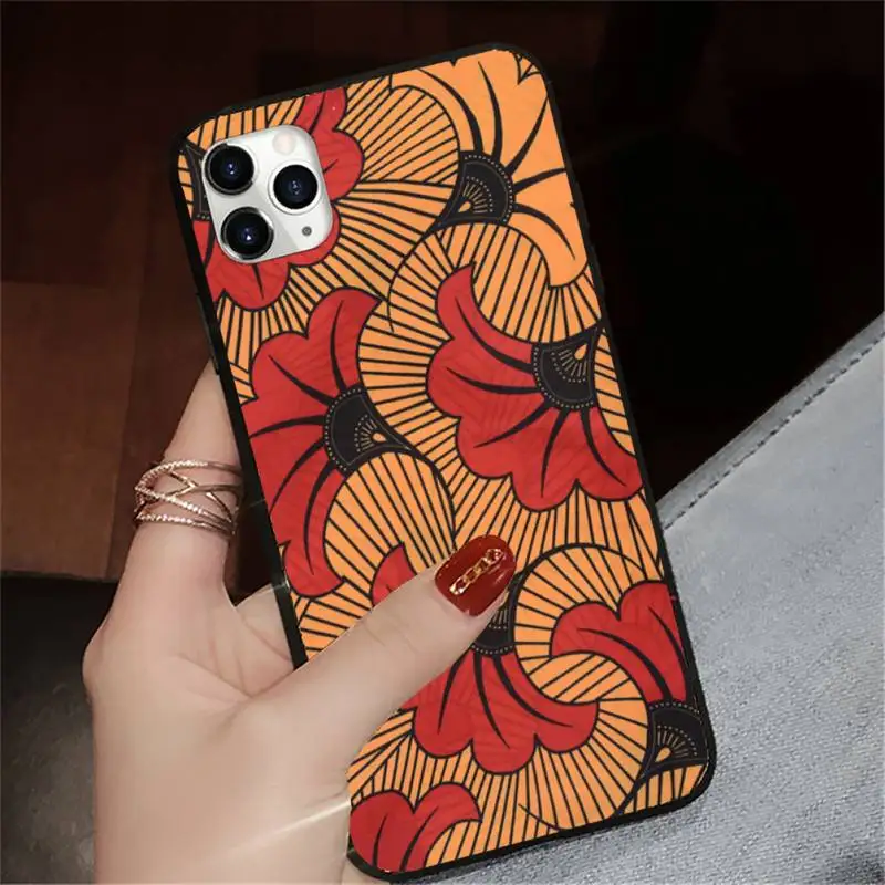 african style fabric print aesthetics coque funda cover phone case for iphone 11 12 pro xs max 8 7 6 6s plus x 5s se 2020 xr free global shipping