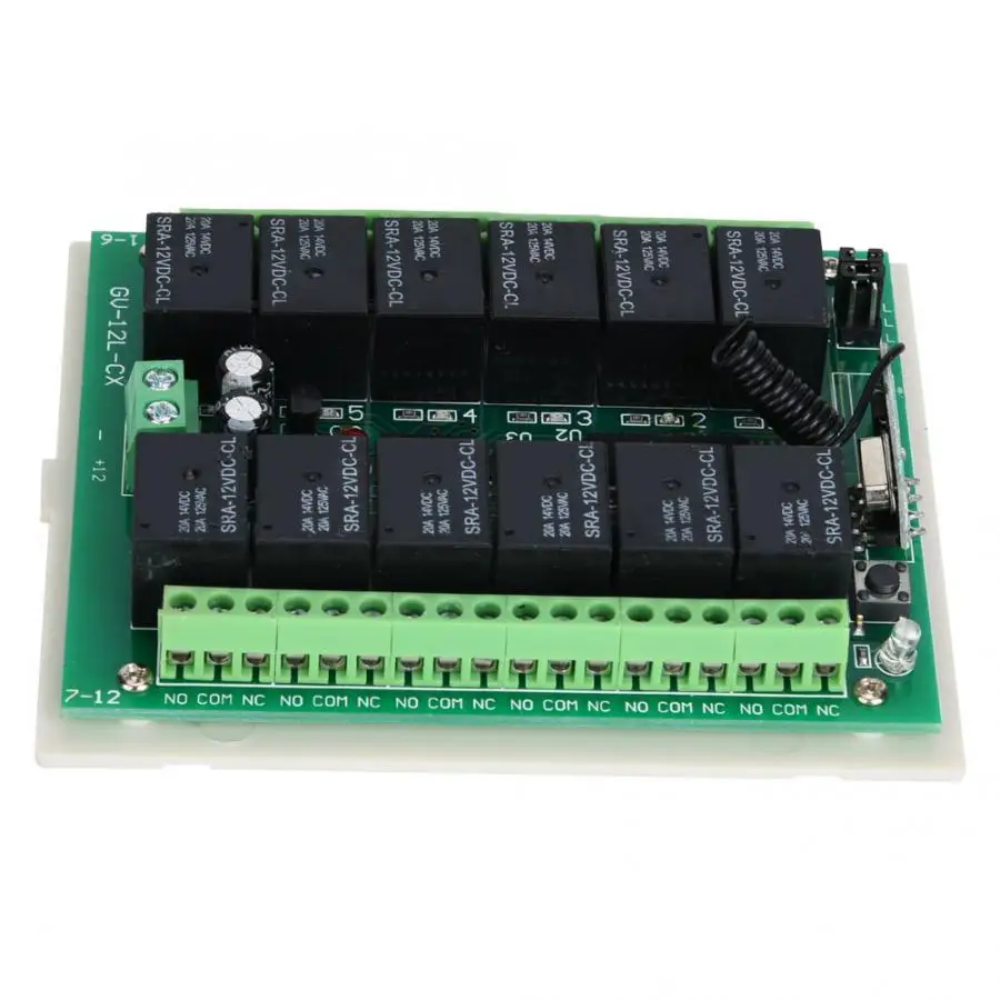12 канальное реле дистанционного управления беспроводное с приемником печатной