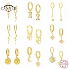 Женские серьги-подвески со звездами CANNER, из стерлингового серебра 925 пробы, с фианитами, ювелирные украшения