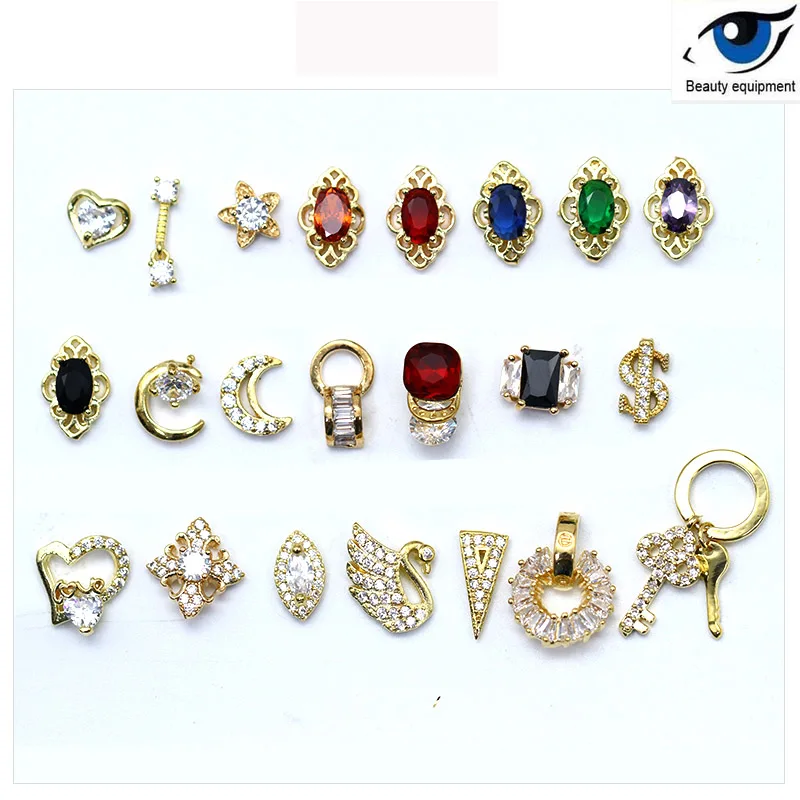 Дизайн ногтей новое украшение золотые циркониевые ювелирные изделия алмаз микро